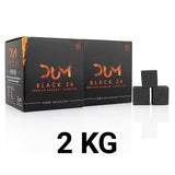 DUM 26 mm kokos waterpijp kolen 2 kg - natuurlijke shisha kolen geur- en smaakvrij