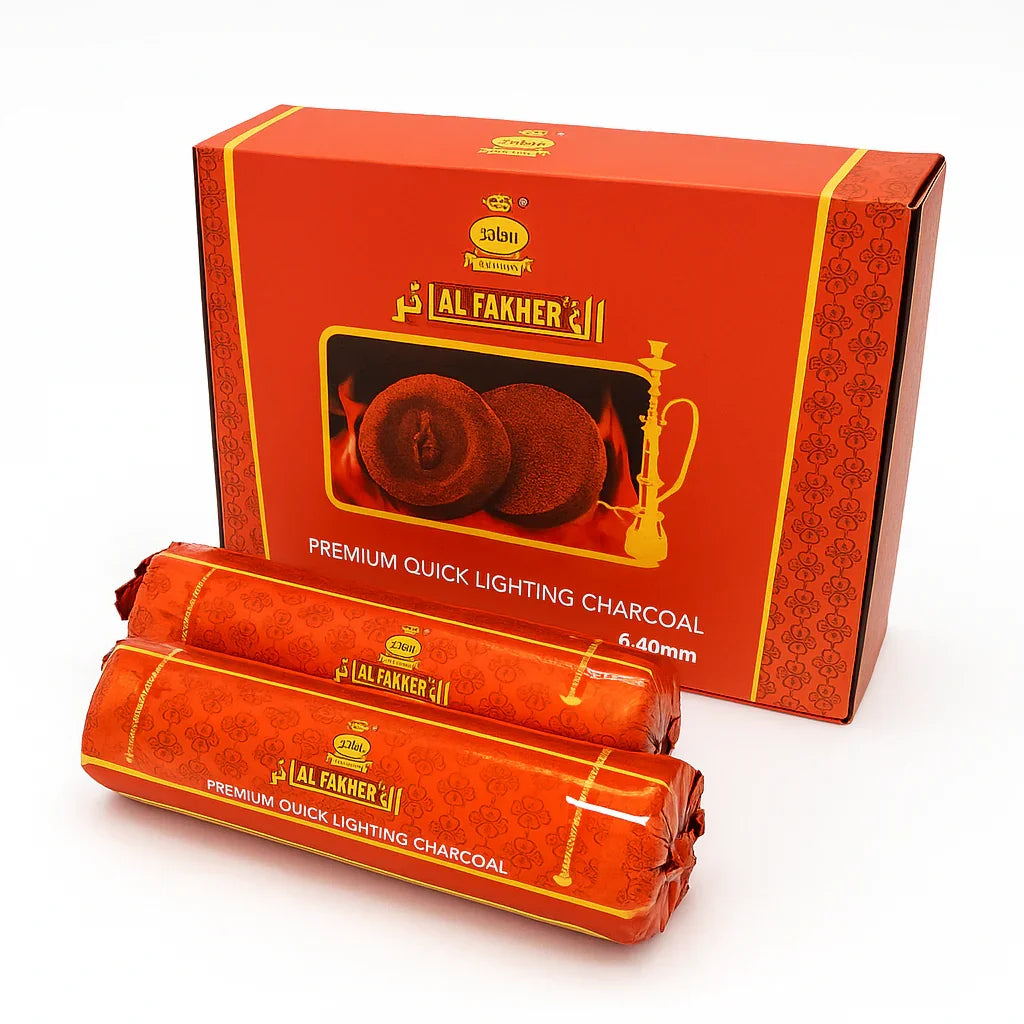 Al Fakher Easy Light houtskool 40mm - rol van 10 snelontbrandende waterpijp kolen voor shisha