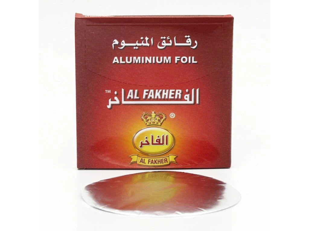 Al Fakher shisha folie met voorgeprikte gaatjes, 50 stuks, geschikt voor alle waterpijp tabakskoppen