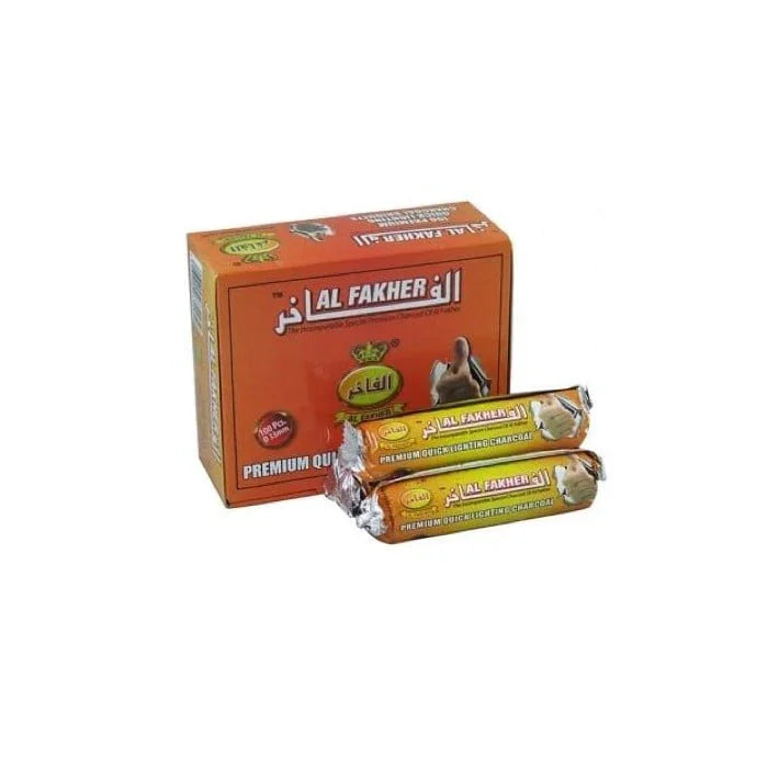 Al Fakher shisha kolen 33mm in verpakking - easy light aanmaakkolen voor waterpijp