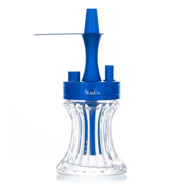Aladin 2 Go Alu Blauw waterpijp set met draagtas - compleet shisha pakket