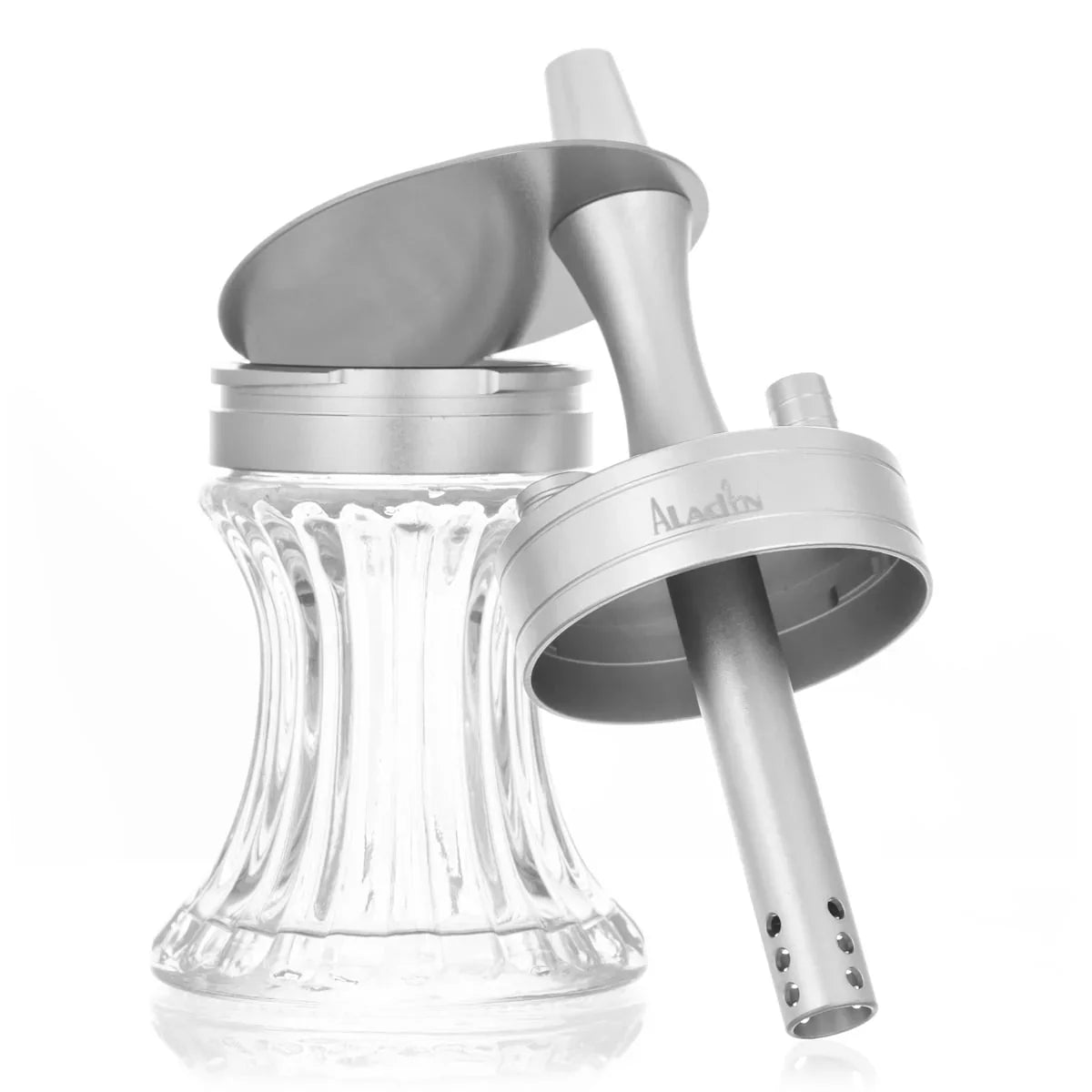 Aladin 2 Go Alu Zilver waterpijp van aluminium en roestvrij staal zonder tas