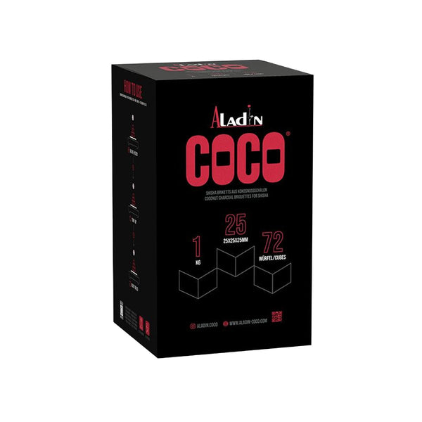 Aladin Coco 25 mm natuurkolen 1 kg kokos shisha kolen voor de waterpijp