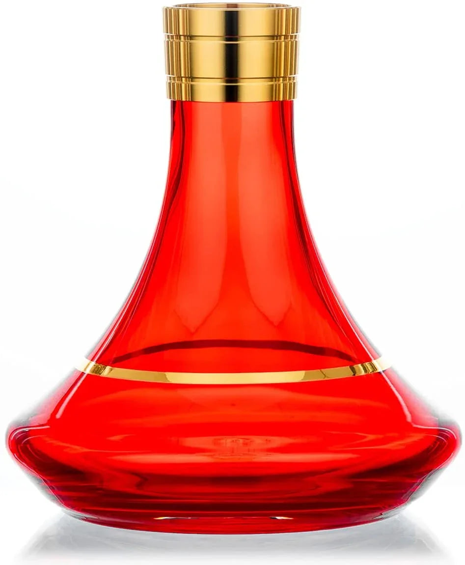 Aladin MVP 360 Gold rood - glazen waterpijp vaas detail