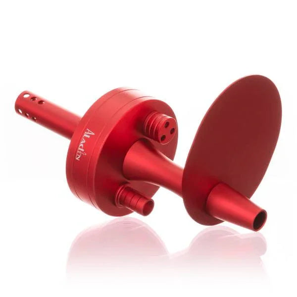Aluminium mini waterpijp Aladin 2 Go Alu rood 23 cm
