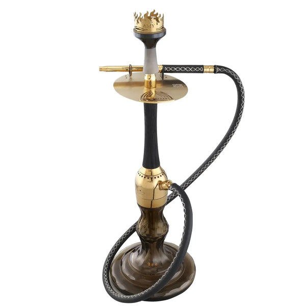 Amir's INDI V3.0 handgemaakte shisha van Amy Deluxe met roestvrij stalen pijp, glazen vaas en luxe leer of Hawaiian Mango hout buitenafwerking