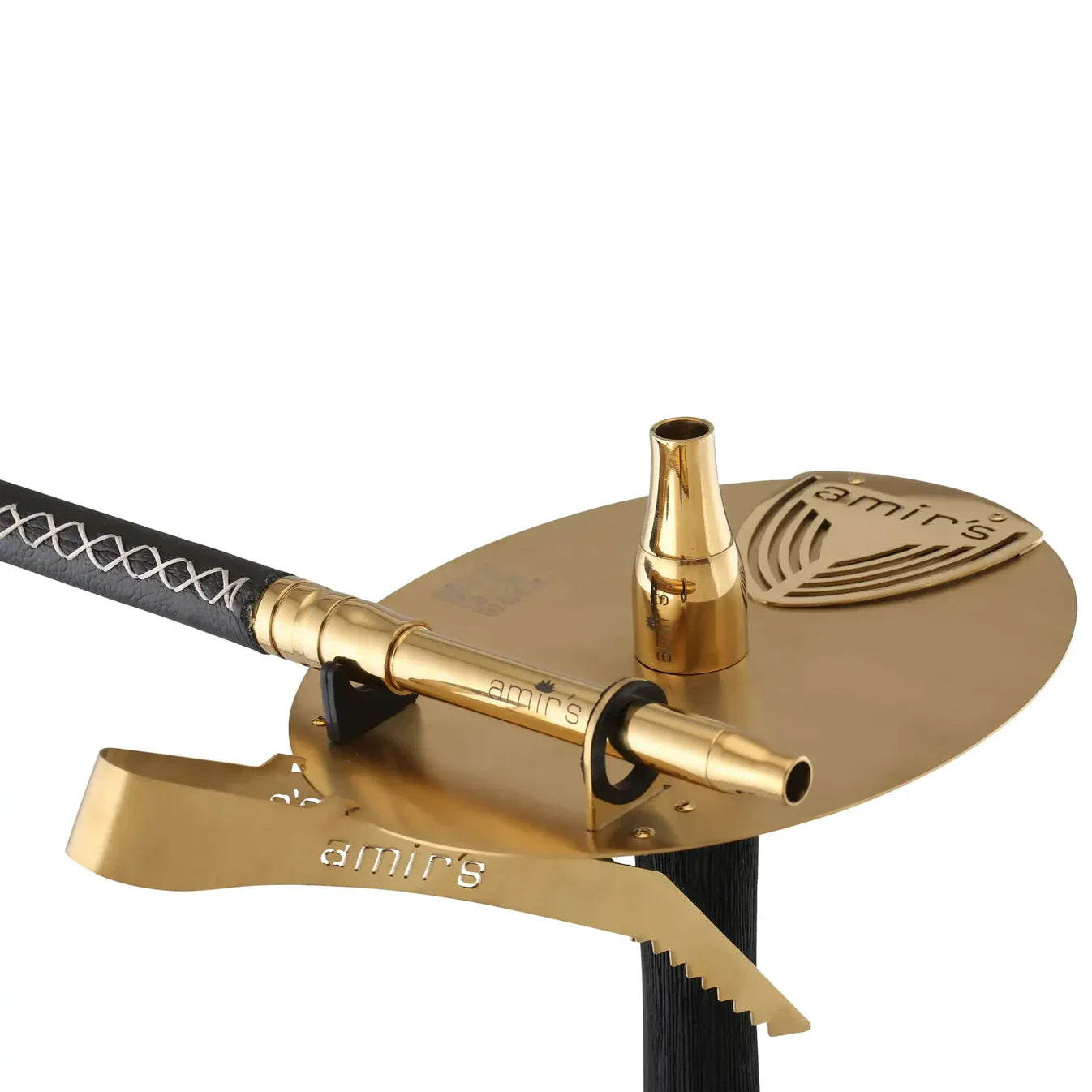 Amir's INDI V3.0 lederen shisha met rvs binnenpijp, blow out systeem en handgemaakte lederen buitenzijde van Amy Deluxe