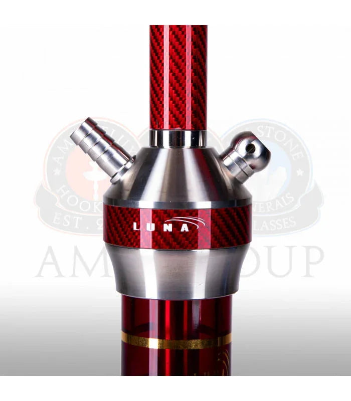 Amy Deluxe 003.02 Luna rood - complete shisha set met diffuser en kolentang