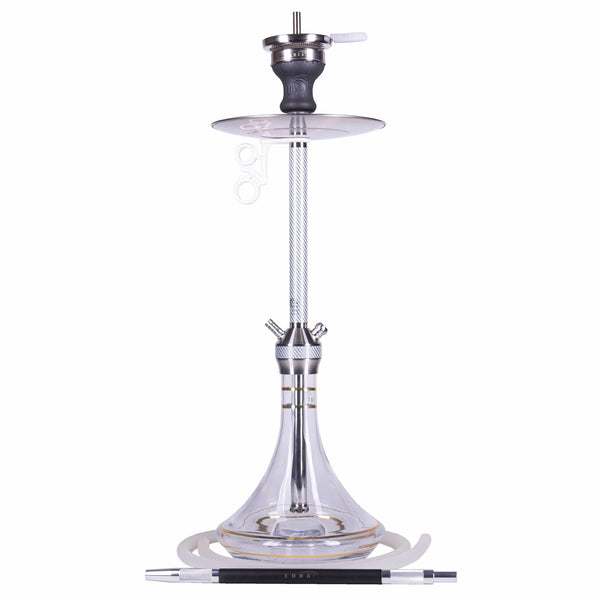 Amy Deluxe 003.02 Luna waterpijp transparant - complete shisha set van 62 cm