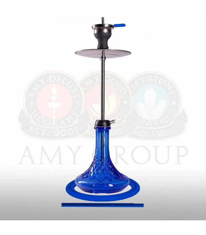 Amy Deluxe 007.01 Unio shisha in blauw - complete waterpijp 72 cm