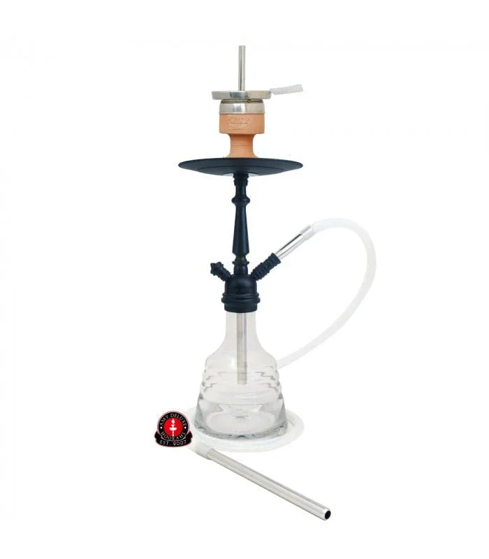 Amy Deluxe 026 Little Princess shisha waterpijp 60 cm in transparant met ronde vaas