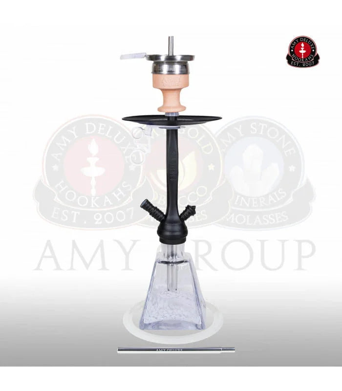Amy Deluxe 038 waterpijp transparante vaas - complete shisha set 43 cm