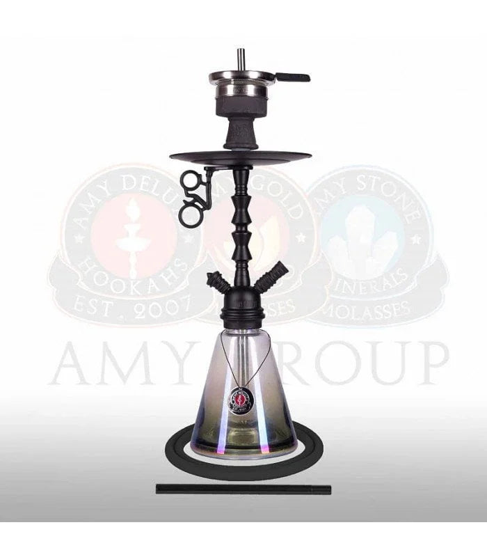 Amy Deluxe 050.02 Little Starfox waterpijp in het zwart, compacte shisha van 60 cm