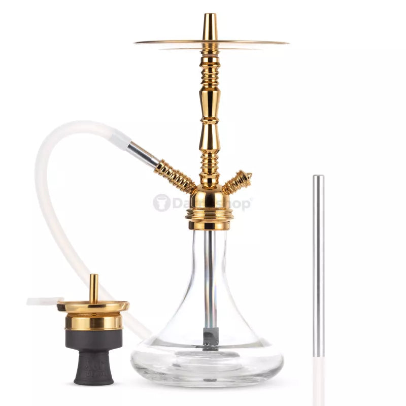 Amy Deluxe 058 Middle Zoom R complete shisha set met accessoires - tonkop, siliconen slang en kolentang