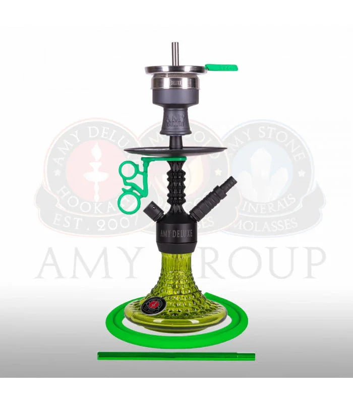 Amy Deluxe 072.03 Antique Berry Mini compacte waterpijp in groene kleur