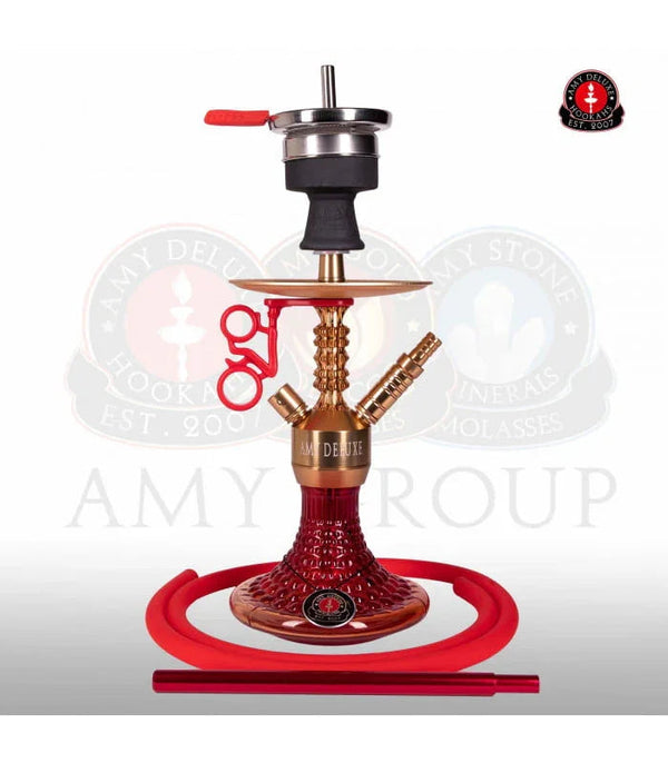 Amy Deluxe 072.03 Antique Berry Mini Goud Rood - compacte shisha waterpijp van 44 cm
