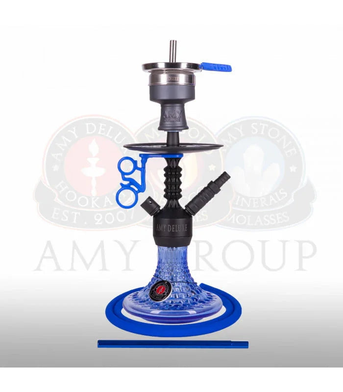 Amy Deluxe 072.03 Antique Berry Mini shisha in blauwe kleur, volledig beeld