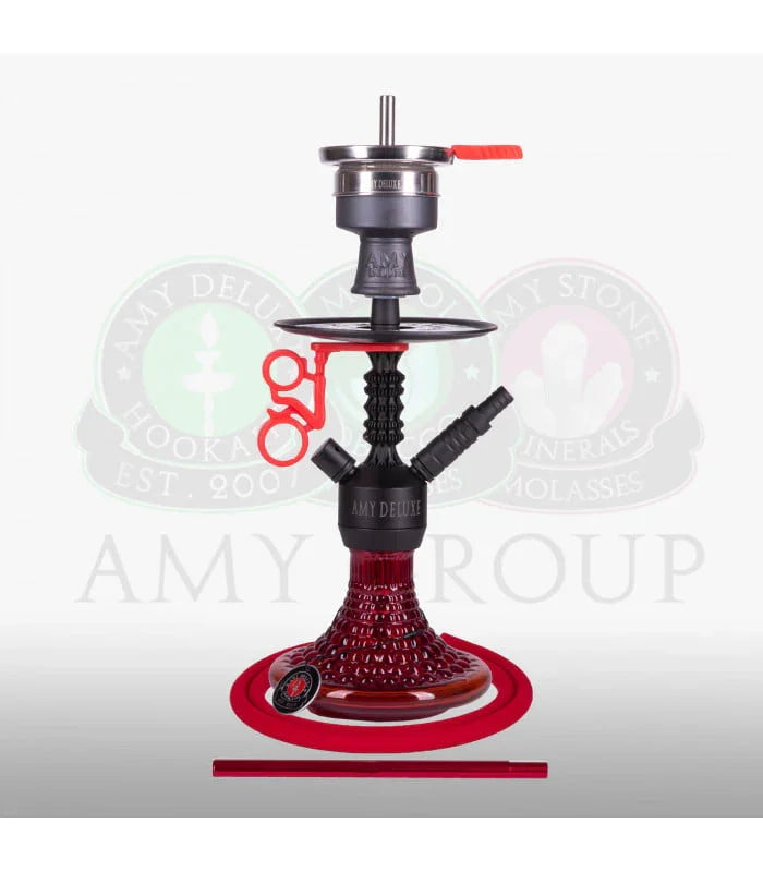 Amy Deluxe 072.03 Antique Berry Mini shisha in rode kleur op witte achtergrond