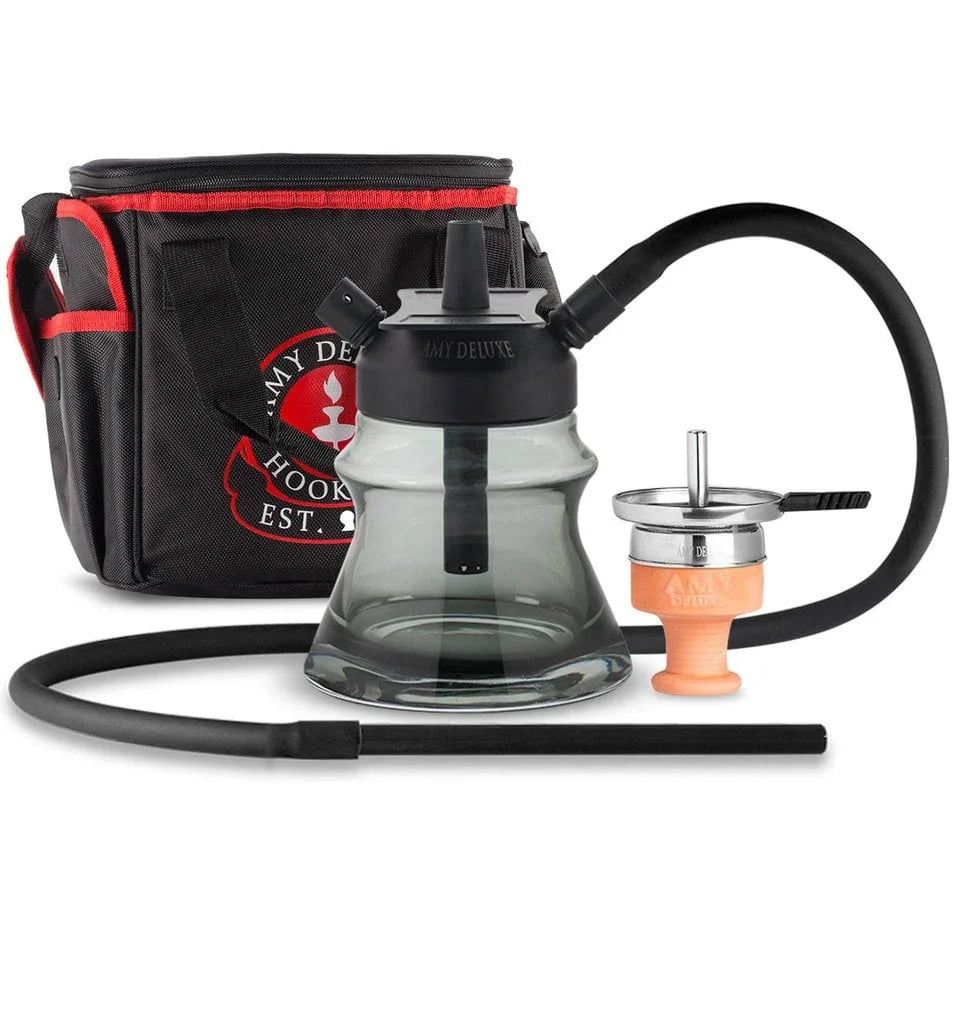 Amy Deluxe 094.03 Alu Sphere Bag - shisha met siliconenslang, kolenplaat en draagtas