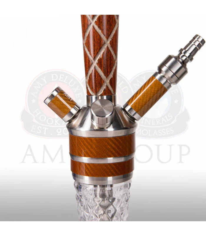 Amy Deluxe 102.02 Little X-Ray waterpijp bruin met diffuser en schroefsysteem