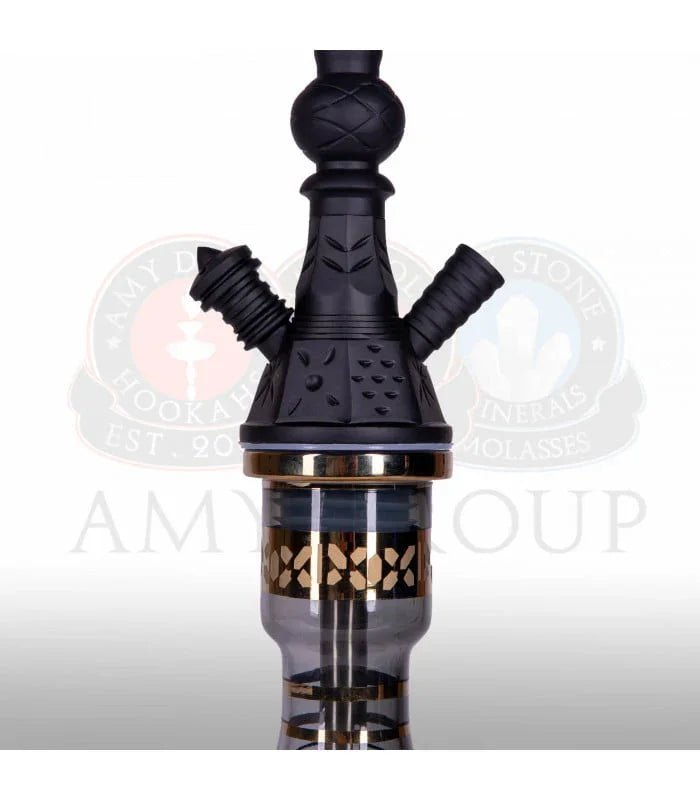 Amy Deluxe 110.02 Mini Harfi shisha tabakskop met siliconenslang detail
