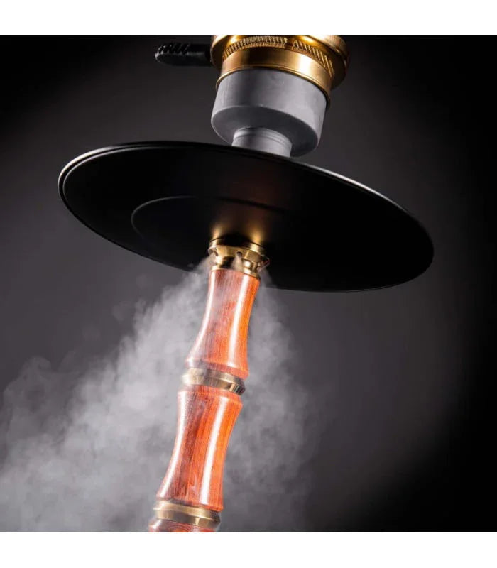 Amy Deluxe 113.01 Bamboo Zwart shisha blow-out uitlaatsysteem in werking