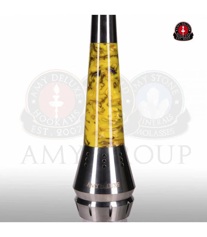 Amy Deluxe 1200 Galactic Steel S gele kolom detail shisha