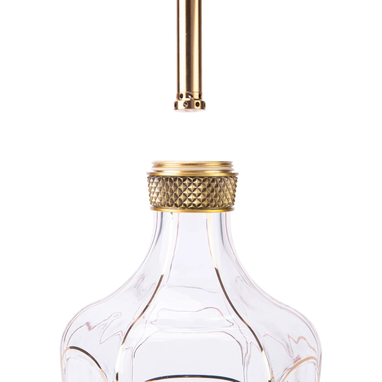 Amy Deluxe 129 Zodiac gold waterpijp - volledig zijaanzicht RVS