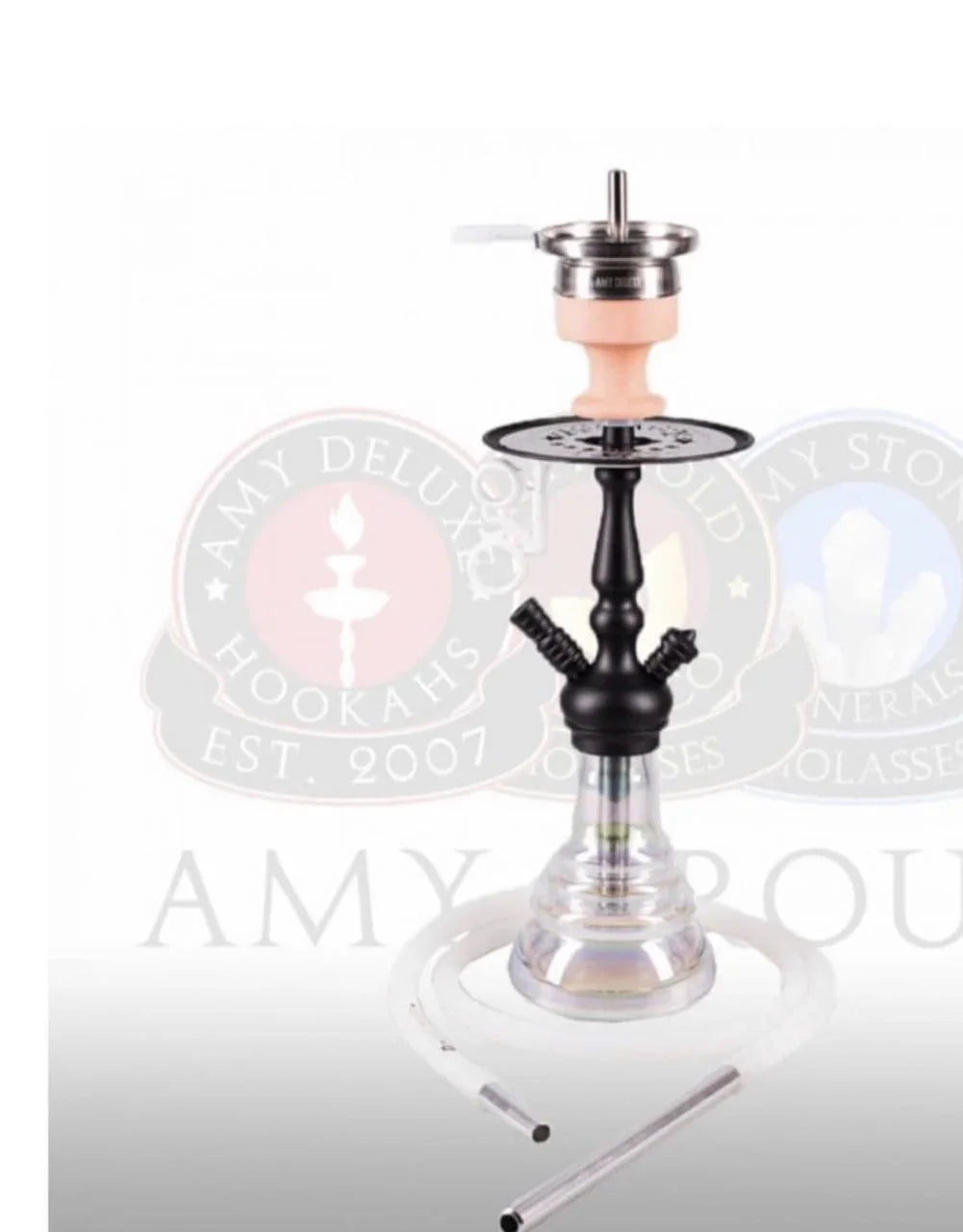 Amy Deluxe 340 Little Zuri shisha transparant - complete shisha set 54 cm in transparante kleur