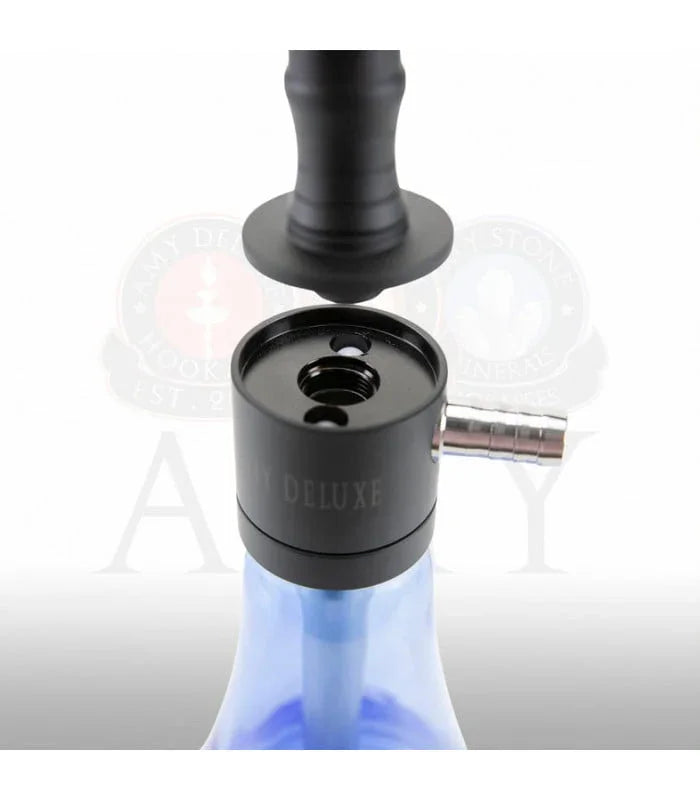 Amy Deluxe Alu Cone Mini waterpijp vaas met rookkolom en aluminium frame