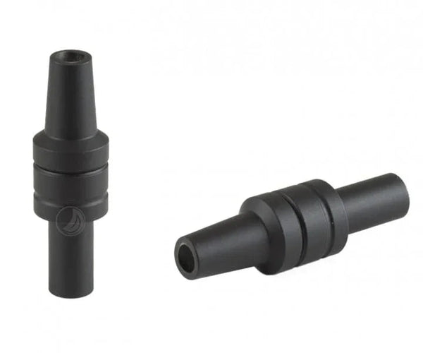 Amy Deluxe Aluminium Slangadapter zwart connector voor siliconen waterpijp slang