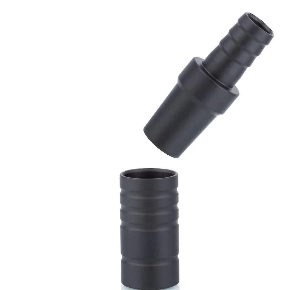 Amy Deluxe Aluminium Slangadapter zwart waterpijp adapter voor shisha met plugsysteem