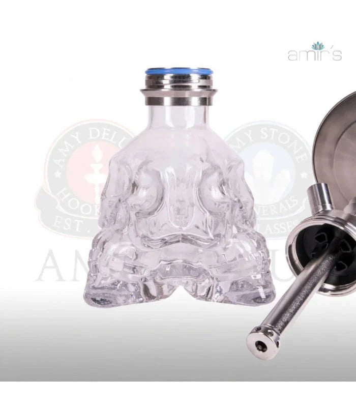 Amy Deluxe Amir's 300R 3D Skull glazen schedel waterpijp vaas met parelmoer afwerking