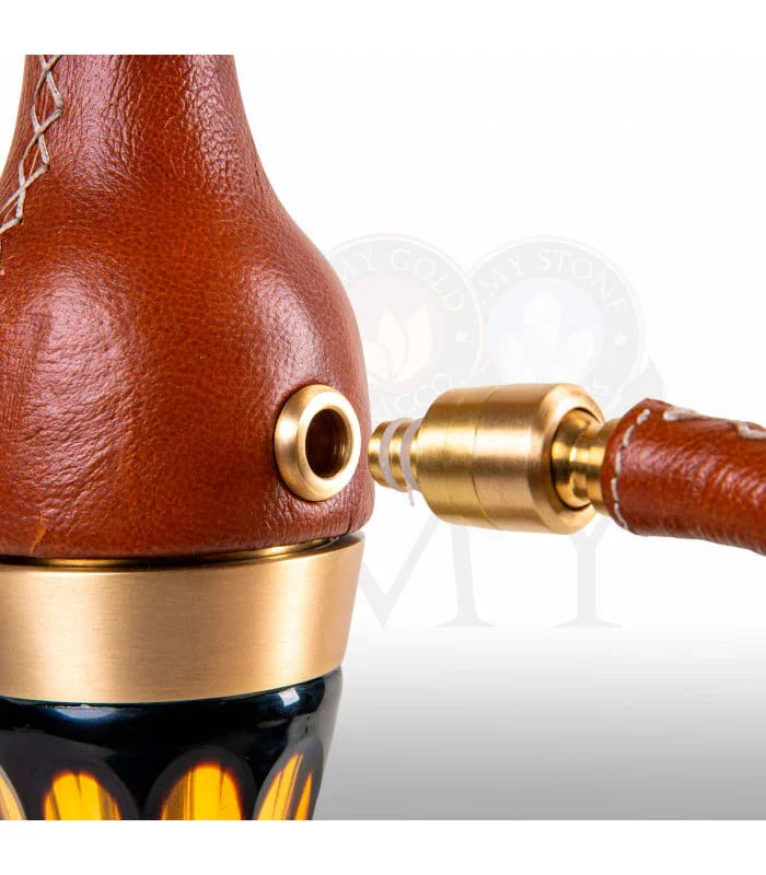 Amy Deluxe AMIRS Indi V2.0 Rood shisha slang aansluiting met gouden adapter