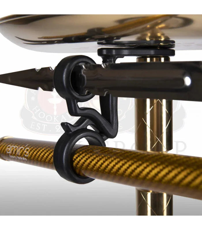 Amy Deluxe Amirs Luxury 801 gouden slanghouder op de rookkolom