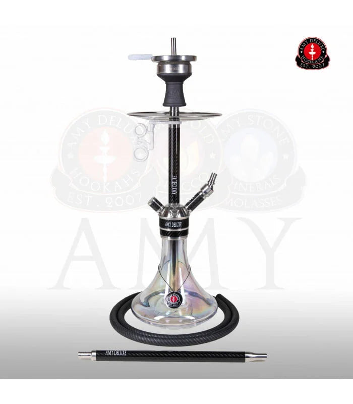 Amy Deluxe Carbonica Force R shisha - diffusor en schroefsysteem detail