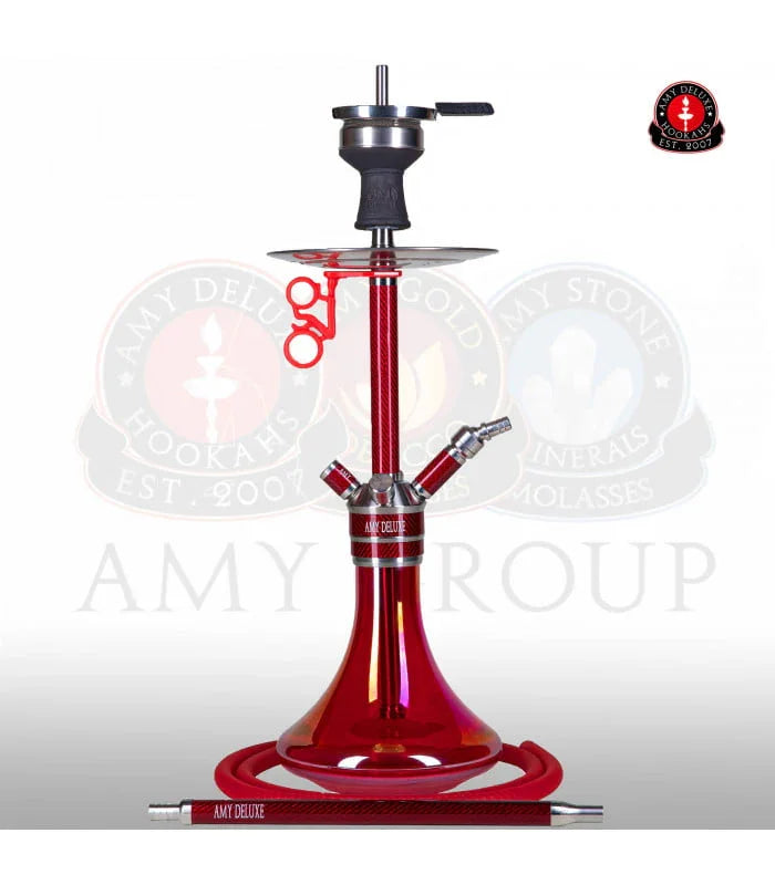 Amy Deluxe Carbonica Force R waterpijp - glazen vaas handgemaakt transparant