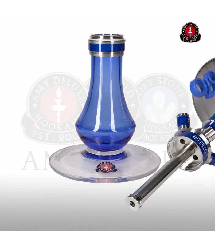 Amy Deluxe Carbonica Gear S waterpijp set inclusief slang en tabakskop
