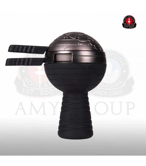 Amy Deluxe Globe Silicone Set Bronze Vortex - siliconen waterpijp tabakskop met Kaloud HMD heat management