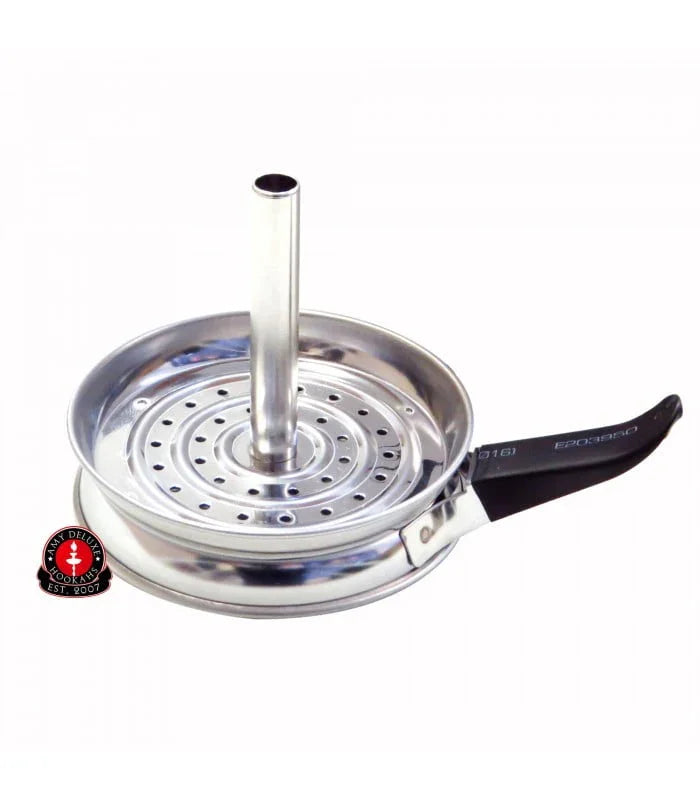AMY Deluxe Hot Pan hittebeheer opzetstuk voor waterpijp tabakskop, geschikt voor 6 tot 7 cm binnendiameter