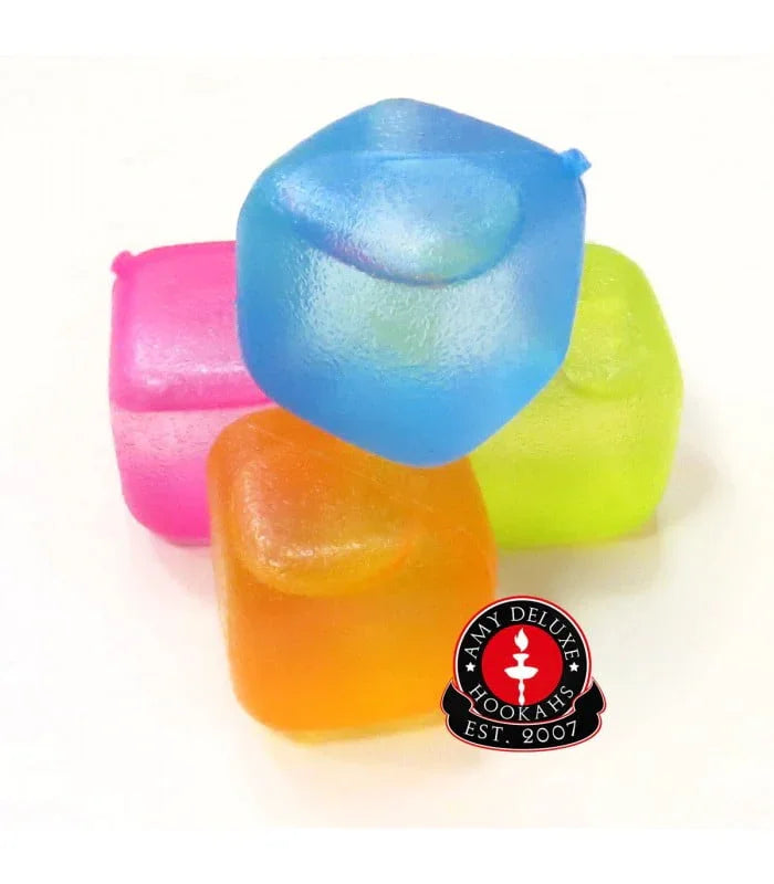 Amy Deluxe Ice Cubes voor in de waterpijp vaas, verkrijgbaar in roze, blauw, oranje en geel
