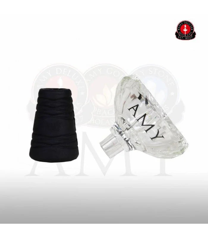 Amy Deluxe Kristal Glazen Tabakskop Set - phunnel ontwerp voor shisha