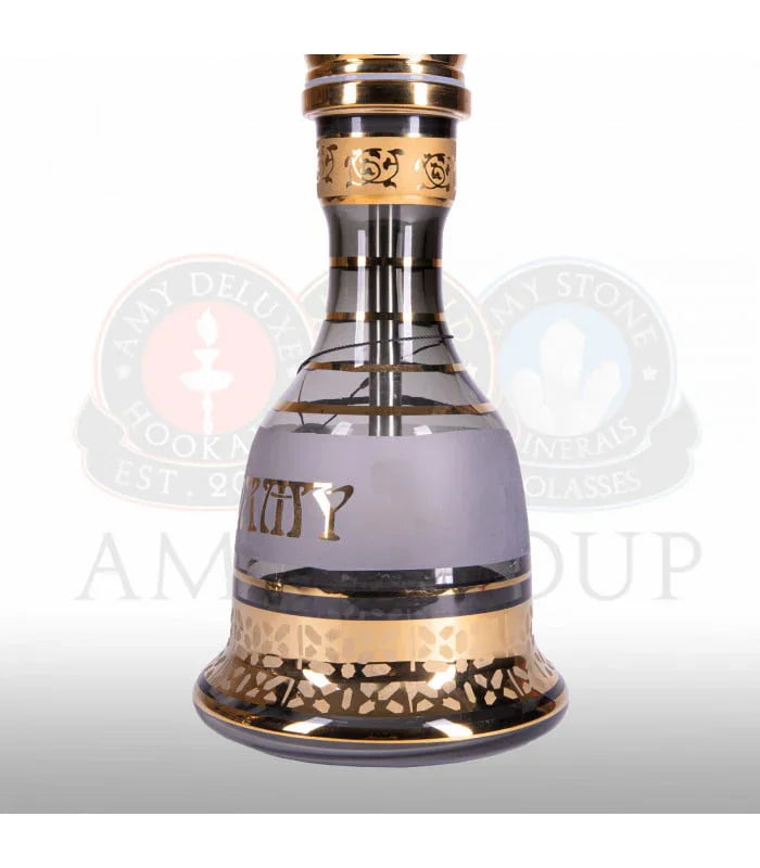 Amy Deluxe Kura gouden waterpijp vaas - detail van de bladgouden glasafwerking