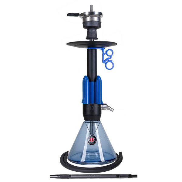 Amy Deluxe Little Rocket waterpijp 62 cm met futuristisch raket design en roestvrij stalen rookkolom