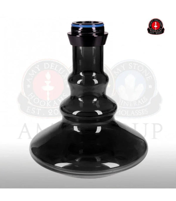 Amy Deluxe losse waterpijp vaas 070.02 Alu Zulu S in zwart - shisha vervangende vaas vooraanzicht