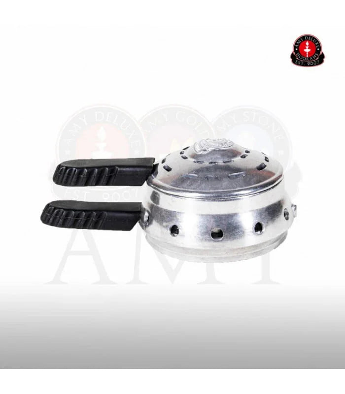 Amy Deluxe Smoke Box Heatmanagement geplaatst op shisha tabakskop