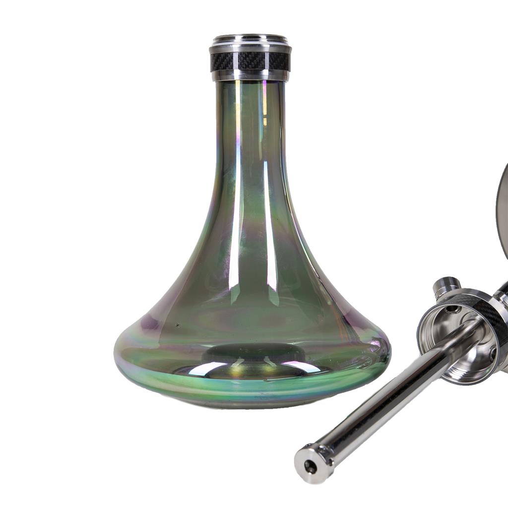 Amy Deluxe SS21.01 Carbonica Force R vaas - glazen waterpijp vaas met schroefsysteem en carbon rookkolom