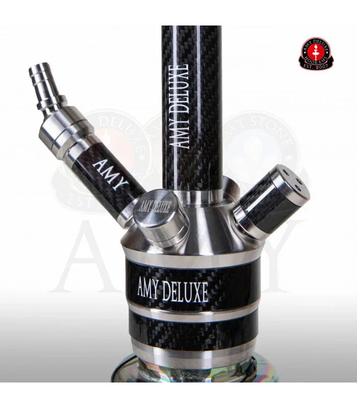 Amy Deluxe SS21.02 Carbonica Force R - siliconen waterpijp slang en aluminium mondstuk