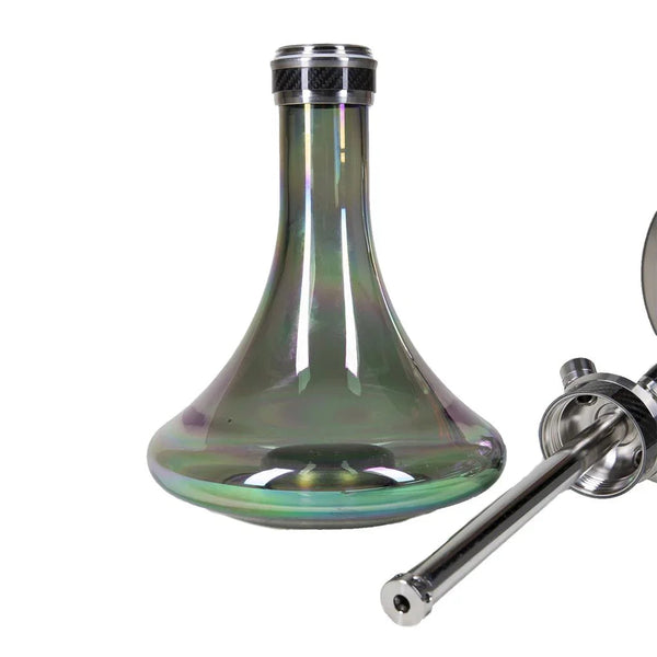Amy Deluxe SS21.02 waterpijp vaas in zwart - dikwandig vervangingsglas voor shisha