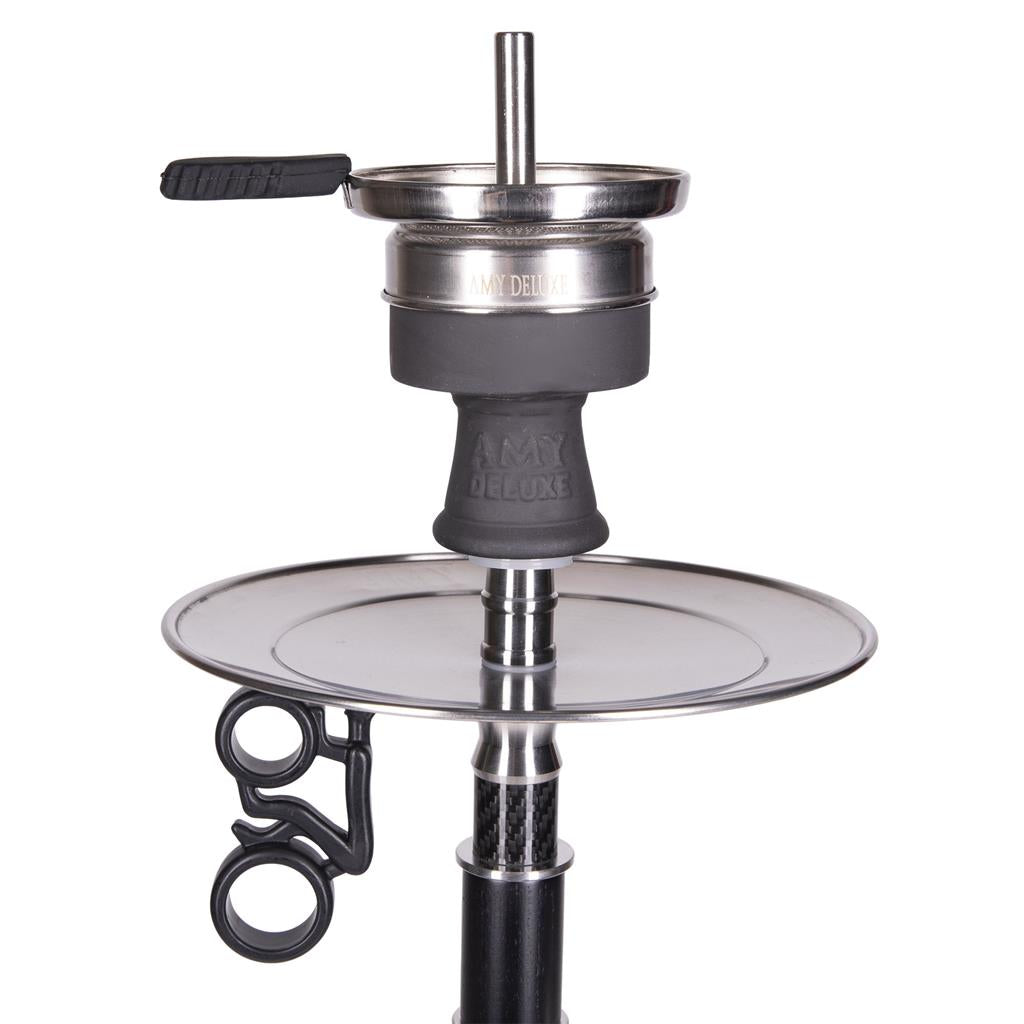 Amy Deluxe SS26 bruin waterpijp met 4 aansluitingen en afschroefbare diffusor